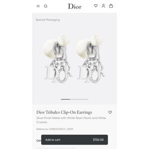 Authentic, like new Dior Tribale Clip-on Earrings